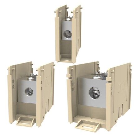 Burndy Distribution block, 1-pole Open Style 14-2/0 AWG (Run), 14-4 AWG (Tap) BDBSCS1C1
